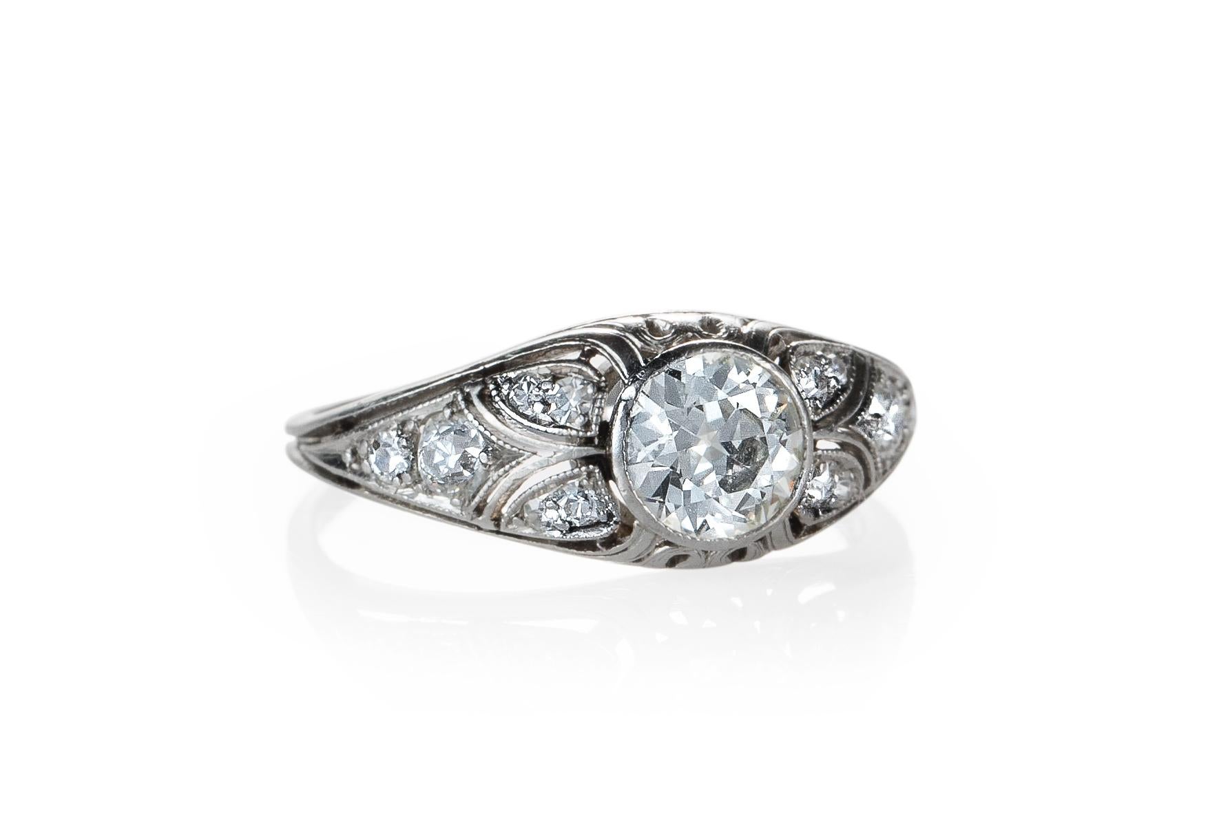 1920s platinum diamond ring