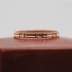 1920S 10K Yellow Gold Vintage Engraved Wedding Band