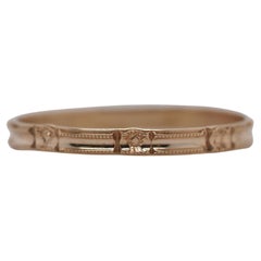 1920S 10K Yellow Gold Vintage Engraved Wedding Band
