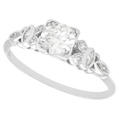 1920s 1.11ct Diamond and Platinum Solitaire Ring
