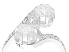 1920s 1.46 Carat Diamond and Platinum Twist Engagement Ring