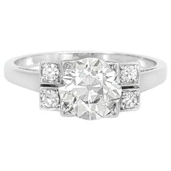 1920s-1930s 1.30 Carat as Center Dia and 0.20 More Carat Engagement Ring