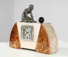 Reloj de chimenea Art Decó de los años 1920-1930 - en magnífico estado restaurado