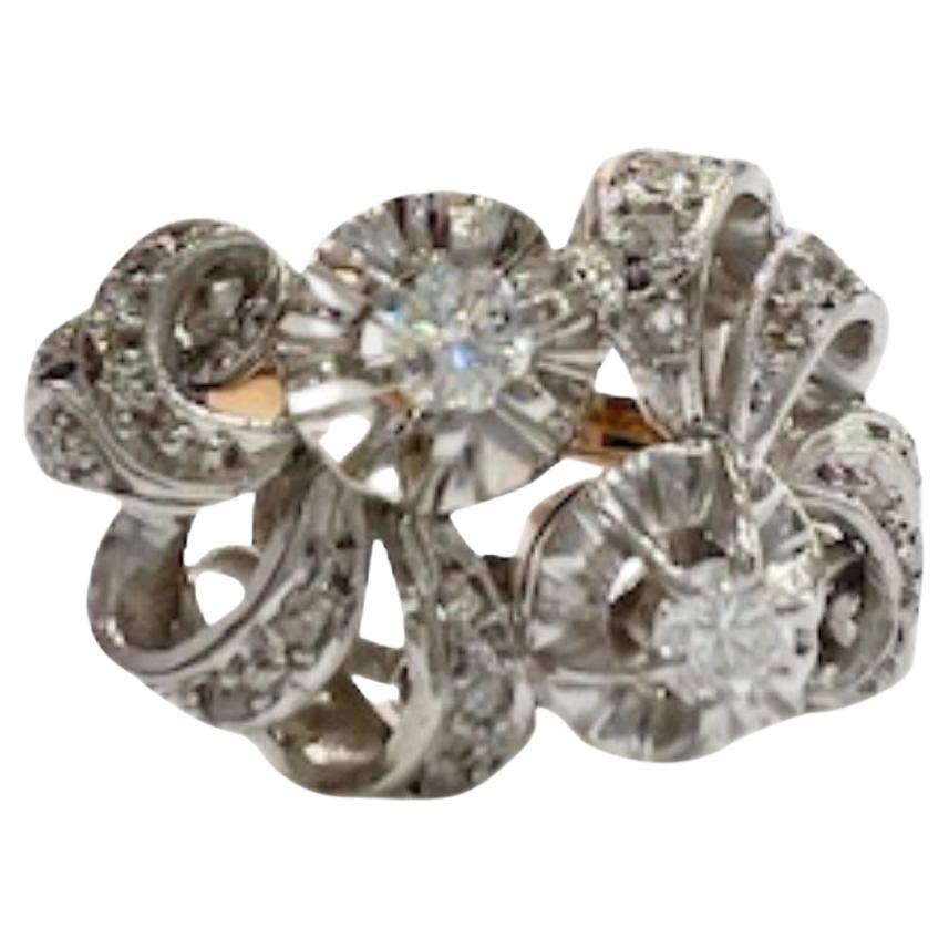 1920s–1930s Art Deco Style 0.60 ct Diamonds 18k Gold & Platinum Ring