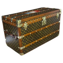 1920's-1930's Louis Vuitton Trunk in Monogram, 80 cm Louis Vuitton Steamer Trunk
