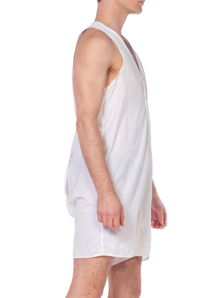 1920's1930's Mens One Piece Cotton Union Suit Underwear For Sale at 1stdibs