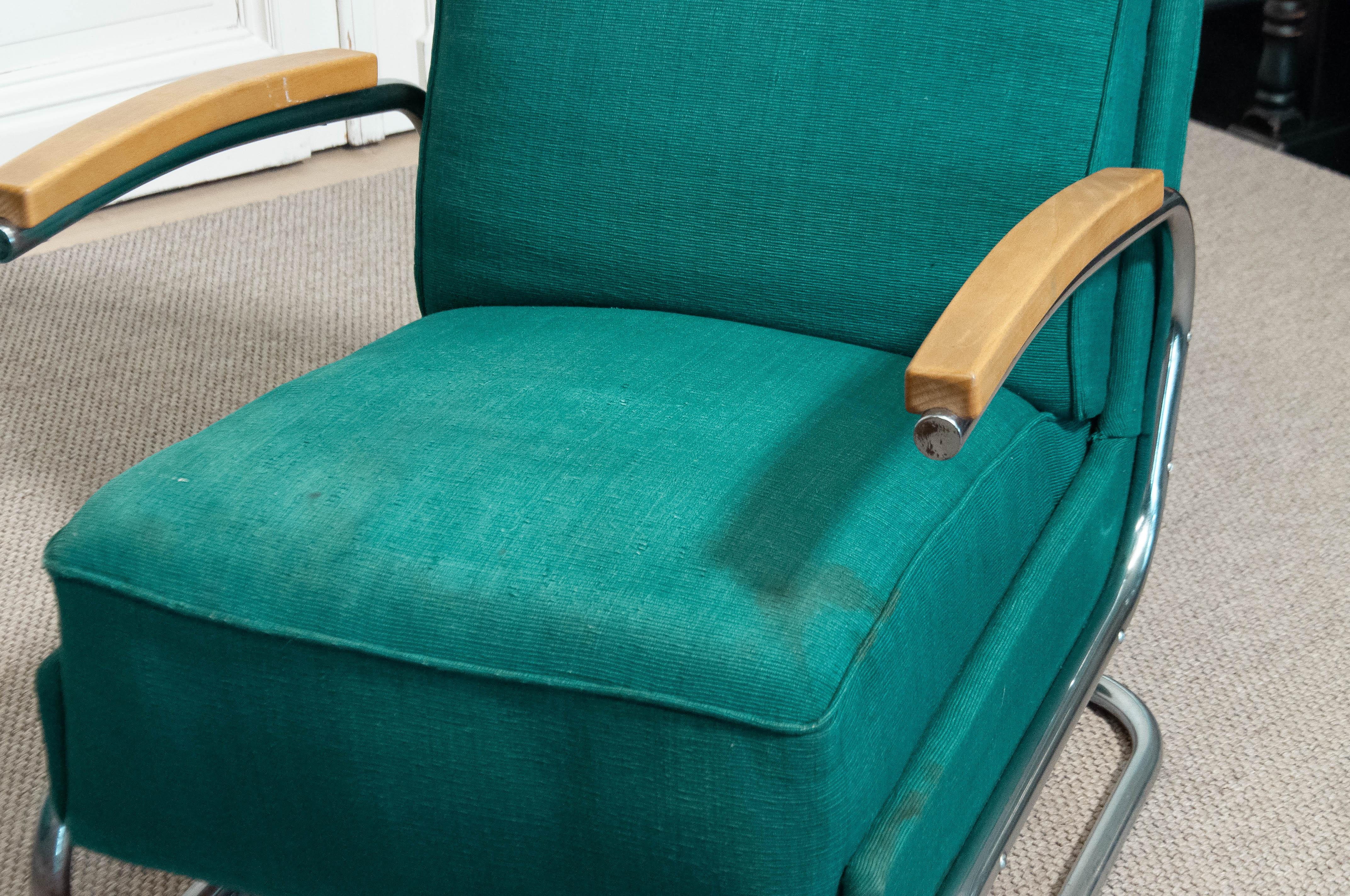 1920s-1930s Pair of Bauhaus-style lounge chairs by Mücke & Melder For Sale 6