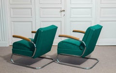 Anni '20-'30 Coppia di sedie da salotto in stile Bauhaus di Mücke & Melder