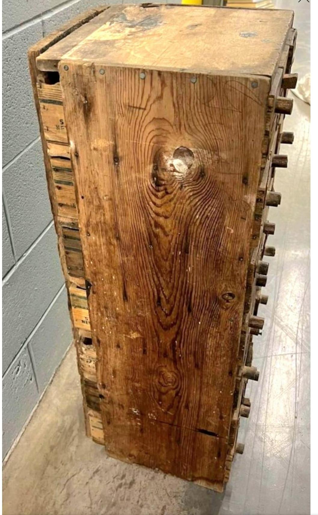 Folk Art 1920s 21 box apothecary cabinet For Sale
