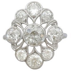 1920s 2.61 Carat Diamond and Platinum Dress Ring