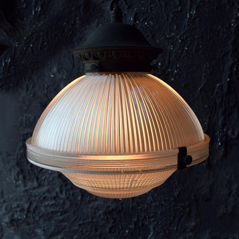 Hand-Crafted 1920s 3 Part Holophane English Light