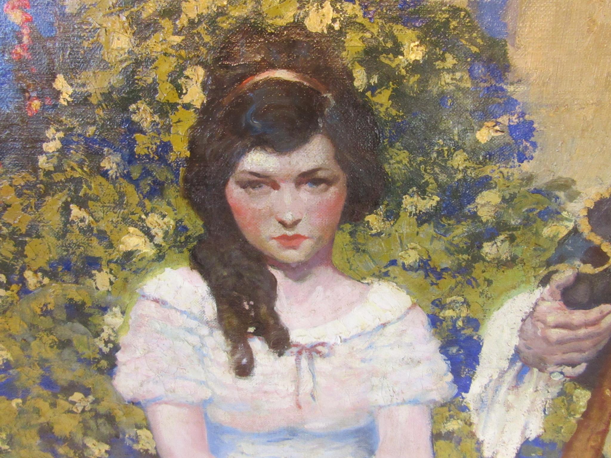 American 1920s-1930s Illustration Oil Painting by George Giguere