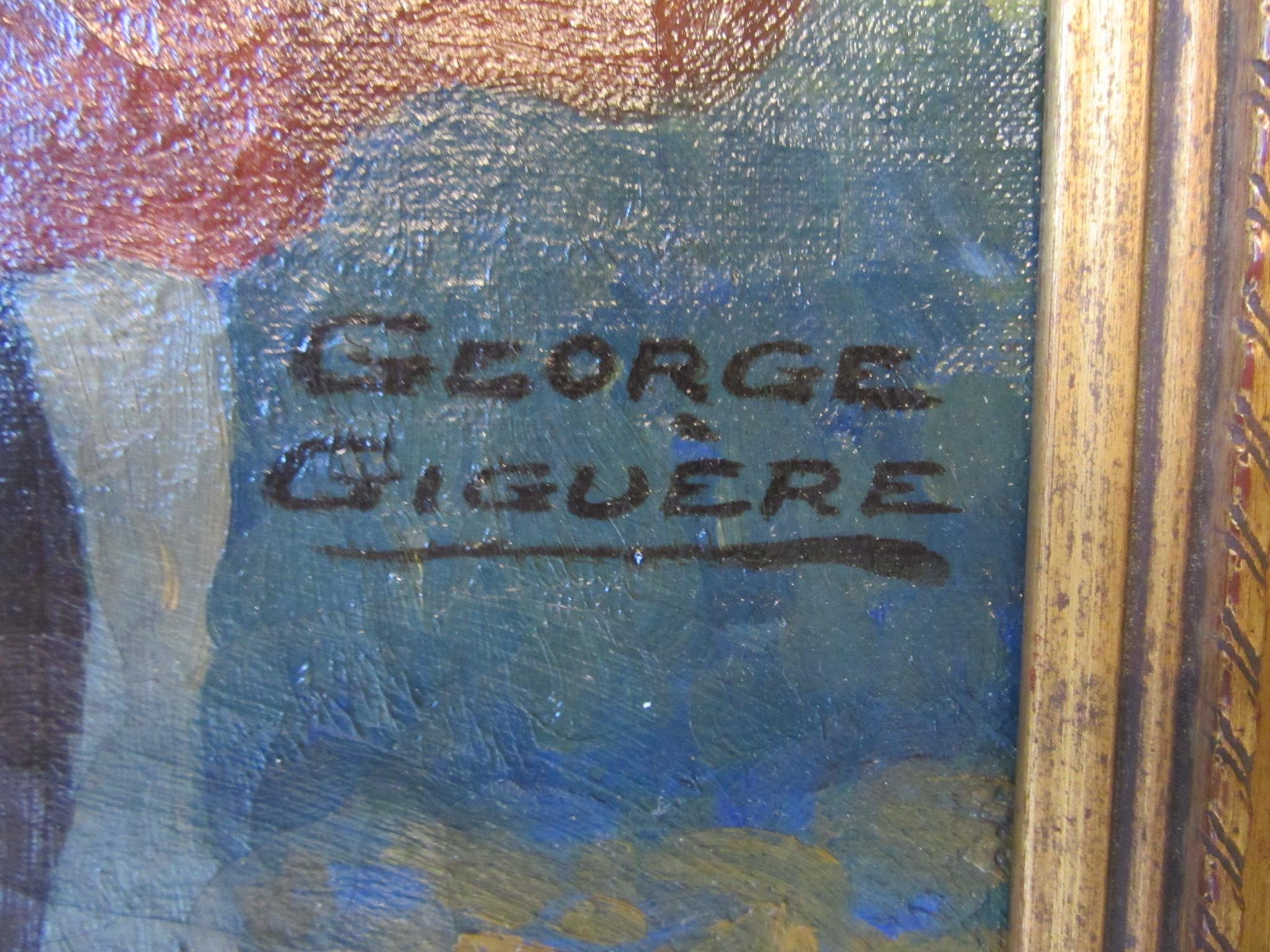 20th Century 1920s-1930s Illustration Oil Painting by George Giguere