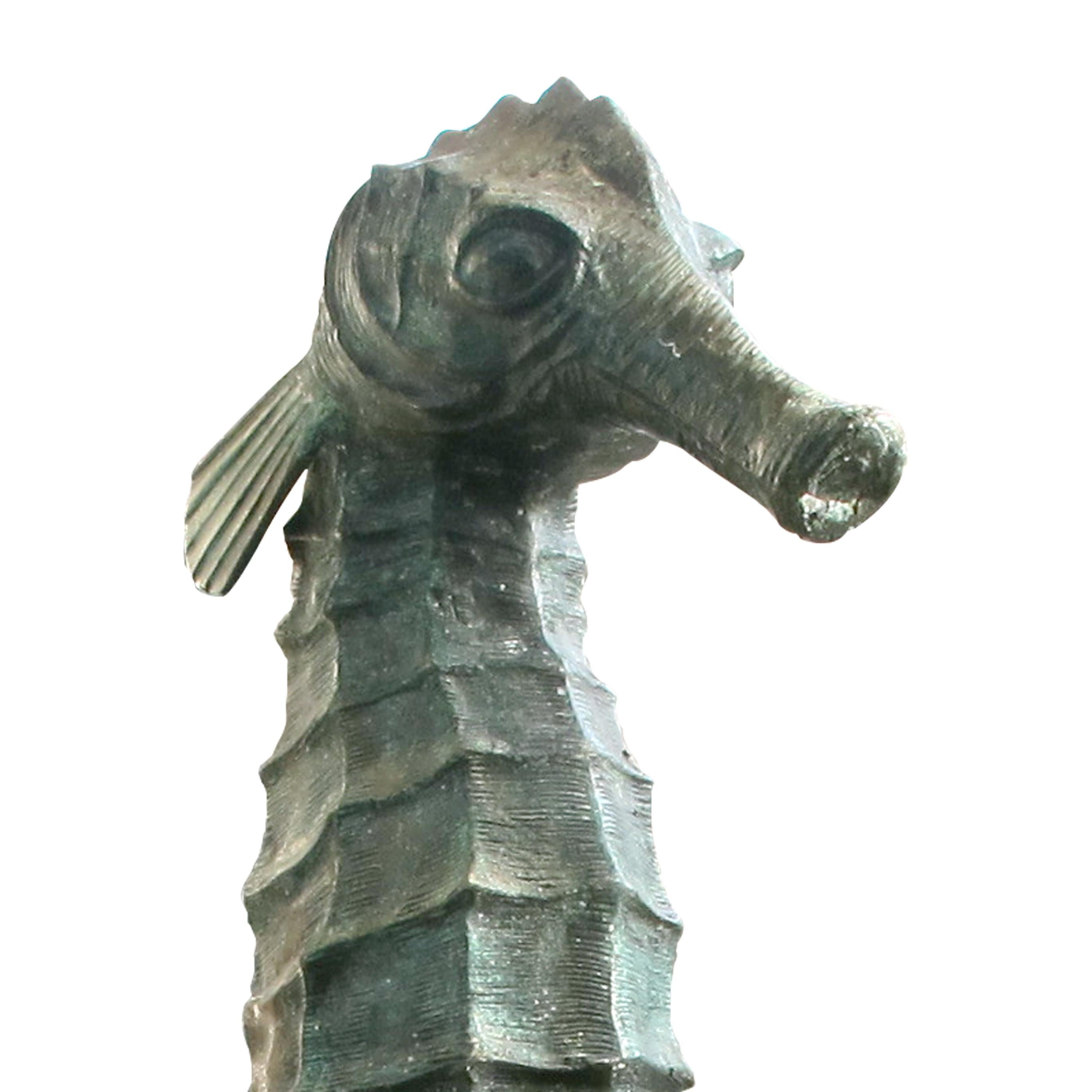 Early 20th Century 1920s/30s Large French Art Deco Unique Bronze Sculpture of a Sea Horse