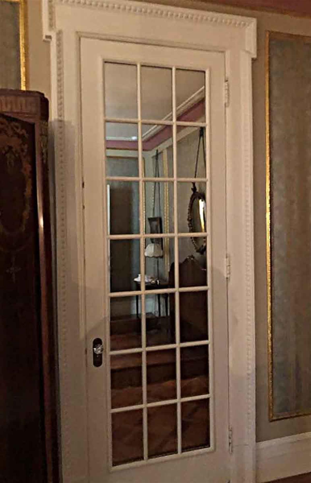 1920er Jahre Weiß 21-gespiegeltes Panel Wood Tür (Frühes 20. Jahrhundert)