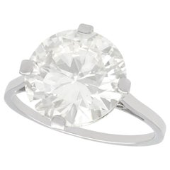 Antique 1920s 5.70 Carat Diamond Solitaire Ring Engagement Ring