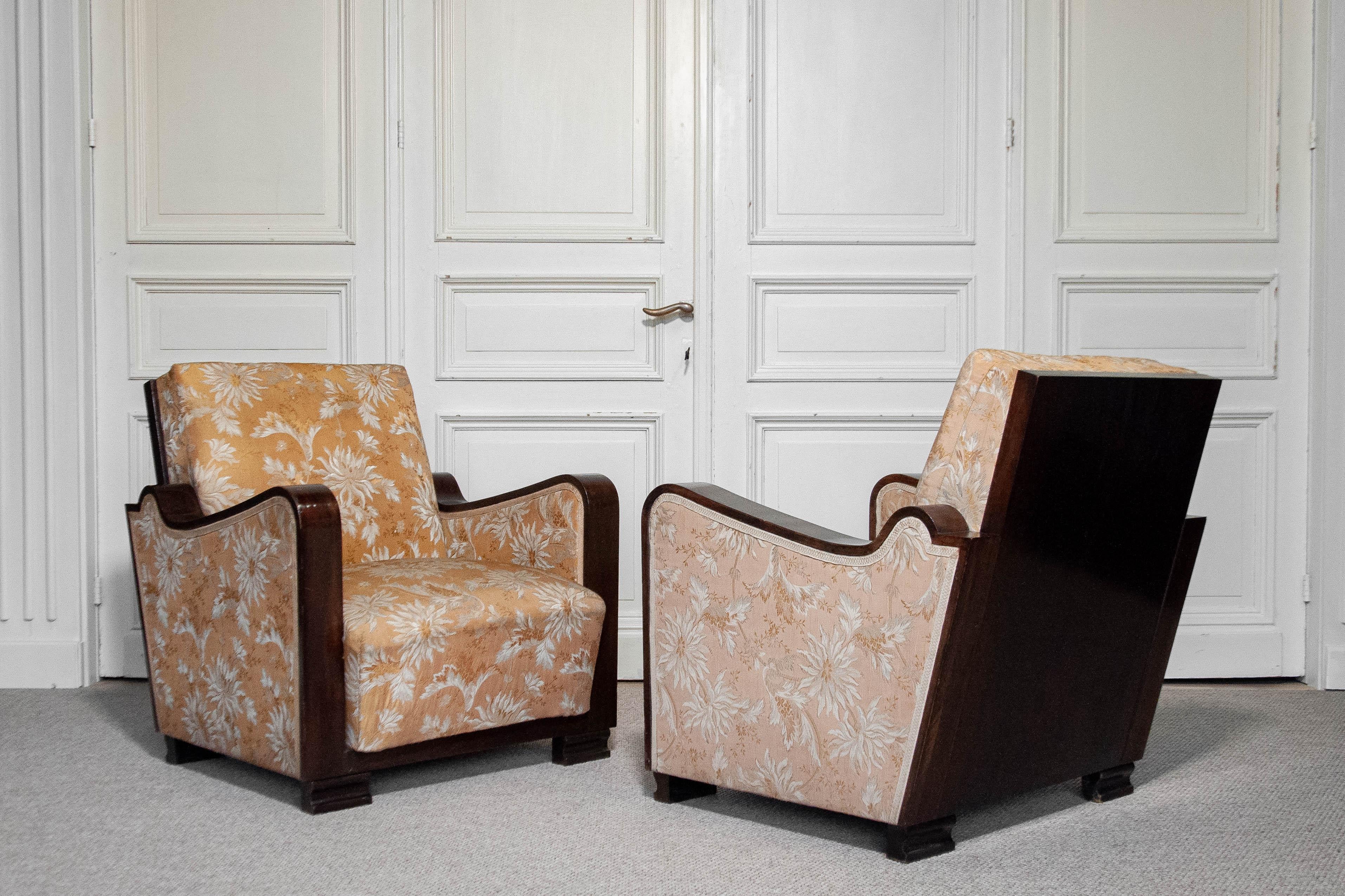 1920s A Pair of  Swedish Art Deco Club Chairs For Sale 1