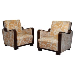 Années 1920 Paire de  Fauteuils club Art déco suédois