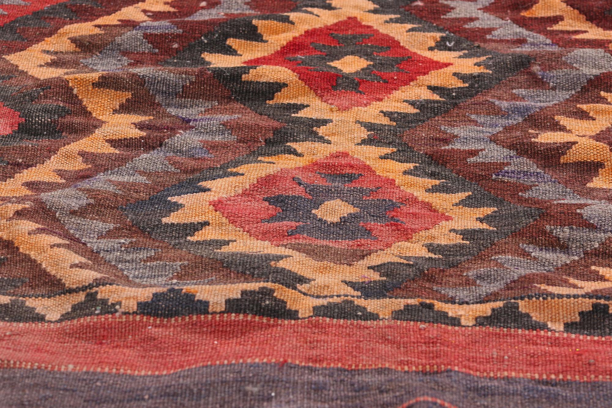 Tapis Kilim afghan tissé à plat des années 1920 Bon état - En vente à Dallas, TX