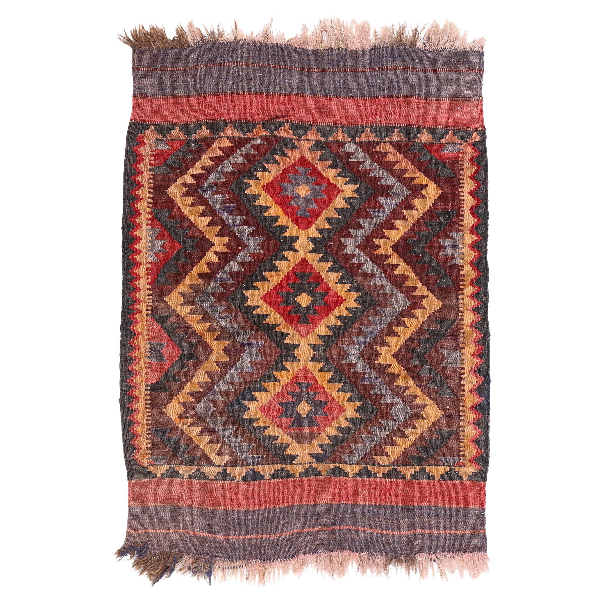 1920's Afghan Flatweave Kilim Rug