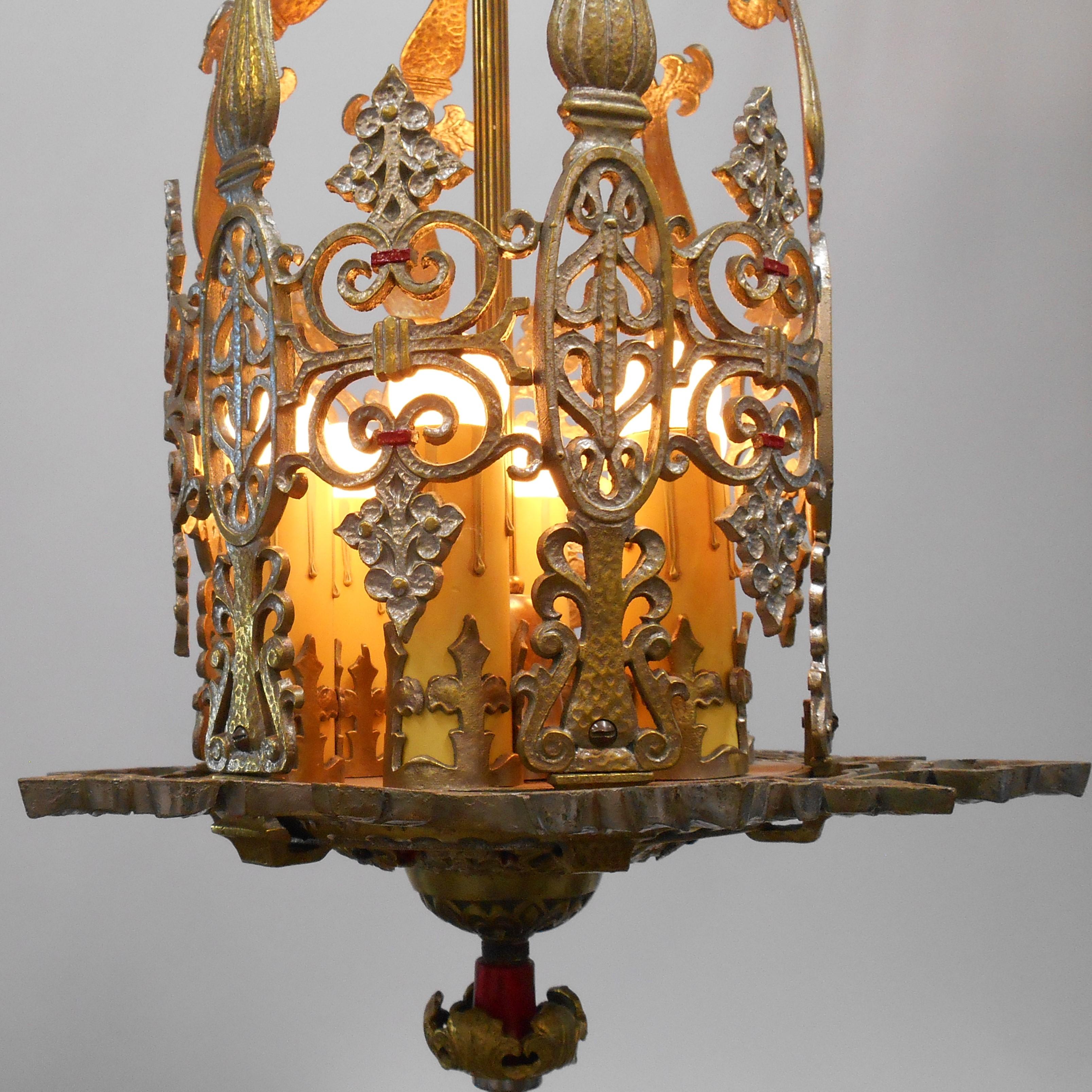 Early 20th Century 1920's American 6 Light Lantern by Max Schafer