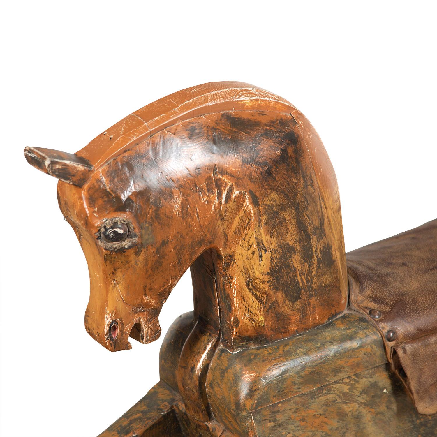 Carved 1920s American Carousel Horse For Sale