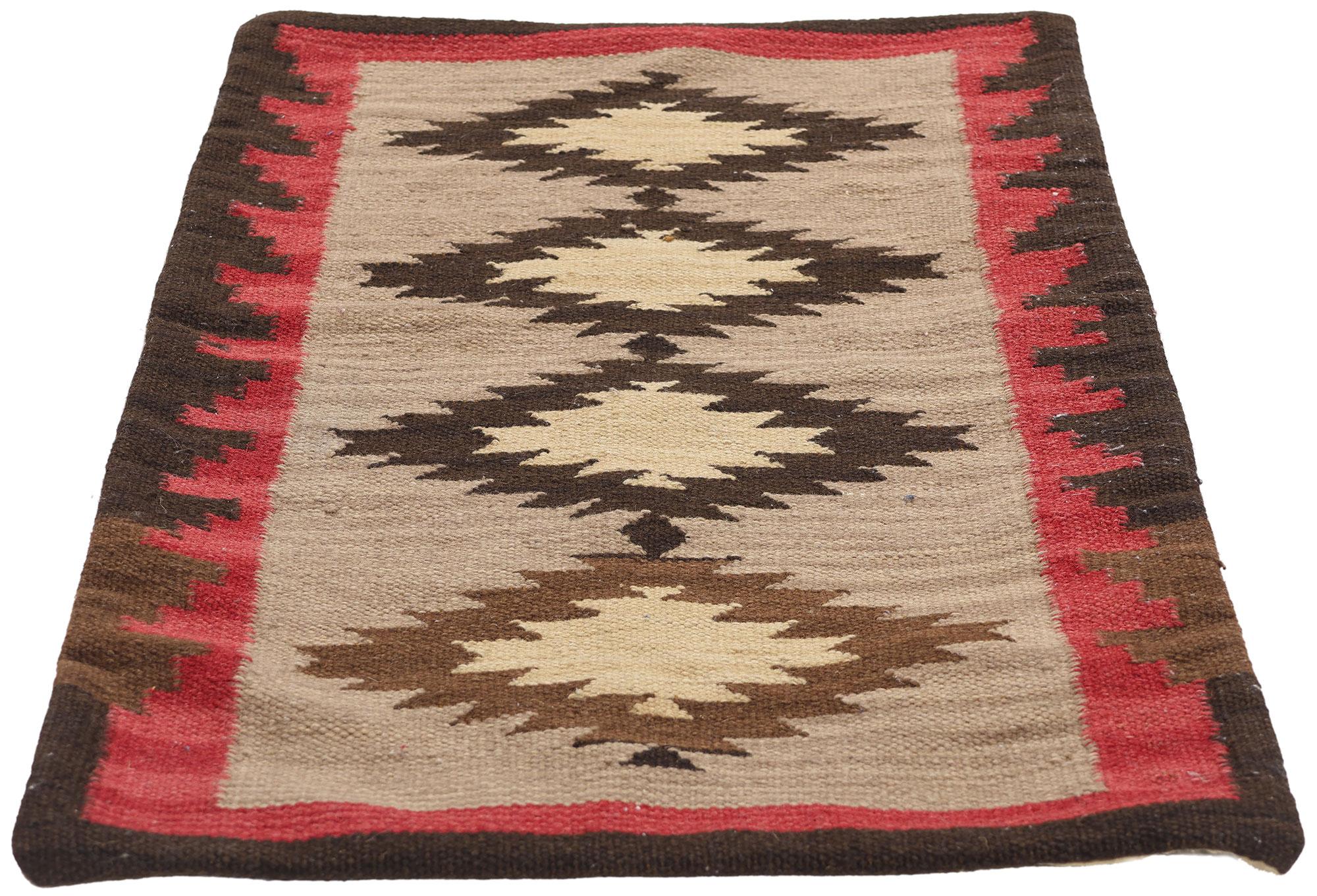 Mid-Century Modern Textile d'art populaire américain des années 1920, tapis moderne du Sud-Ouest du Sud-Ouest en vente
