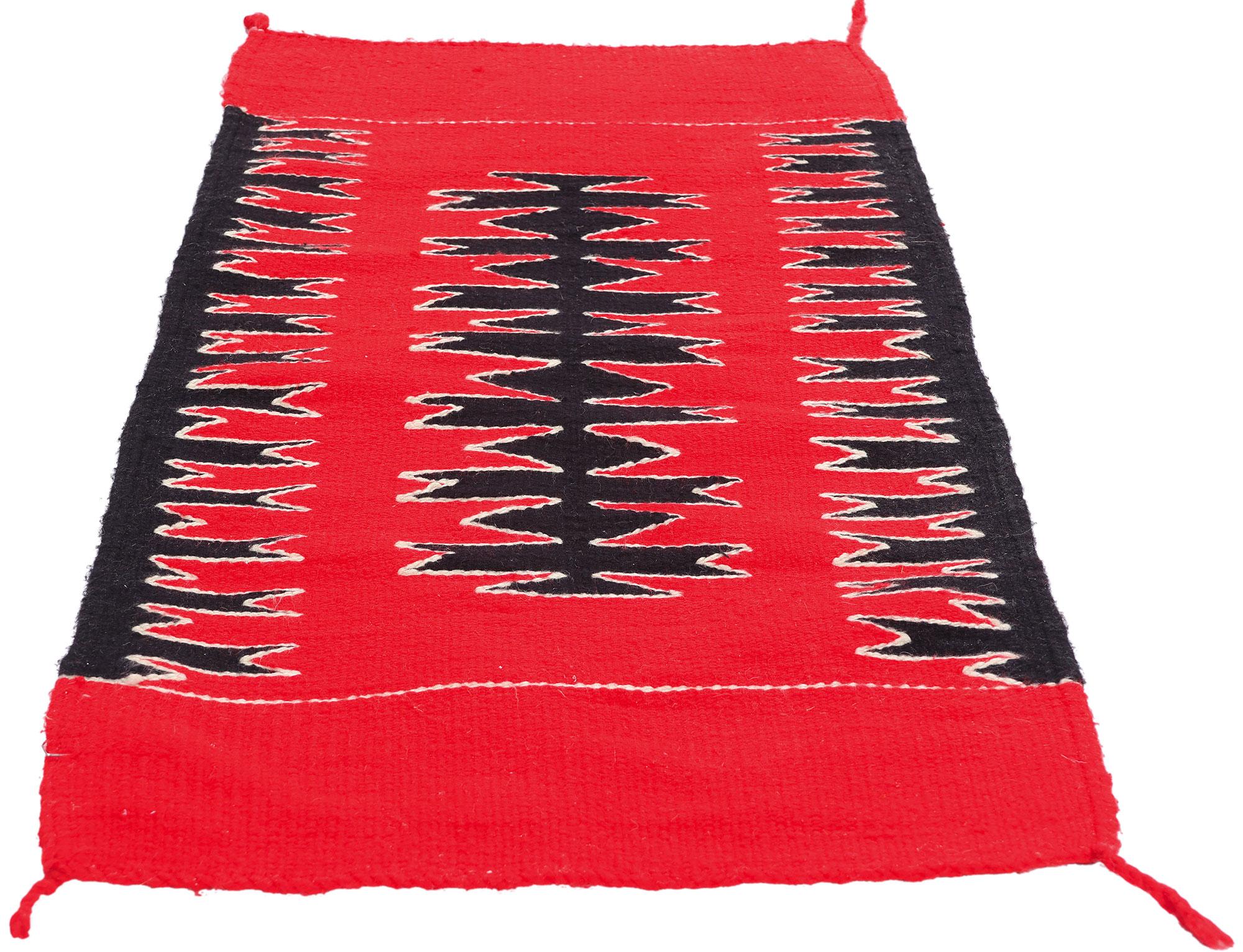 Bohème Textile d'art populaire américain des années 1920, tapis de style moderne du Sud-Ouest en vente