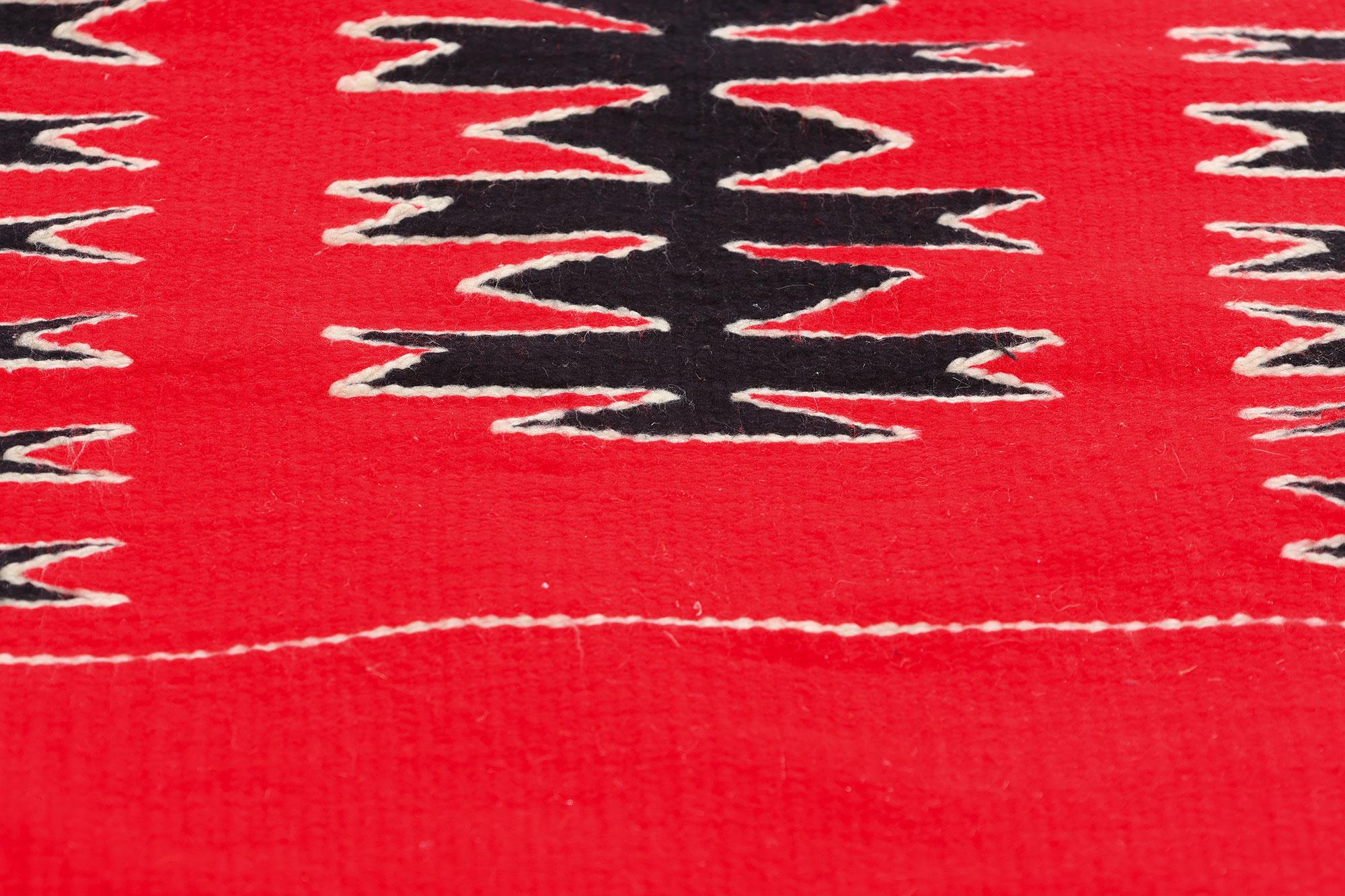 Tissé à la main Textile d'art populaire américain des années 1920, tapis de style moderne du Sud-Ouest en vente