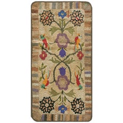 Tapis américain crocheté des années 1920 ( 2' x 3'8" - 61 x 112 )