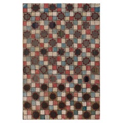 Tappeto americano con ganci degli anni '20 ( 4'4'' x 6'6'' - 132 x 198 )