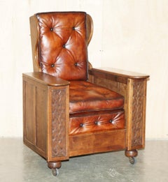 1920's AMERICAN PROHIBITION HIDDEN STORAGE DRINKS CABINET CHESTERFIELD ARMCHAIR