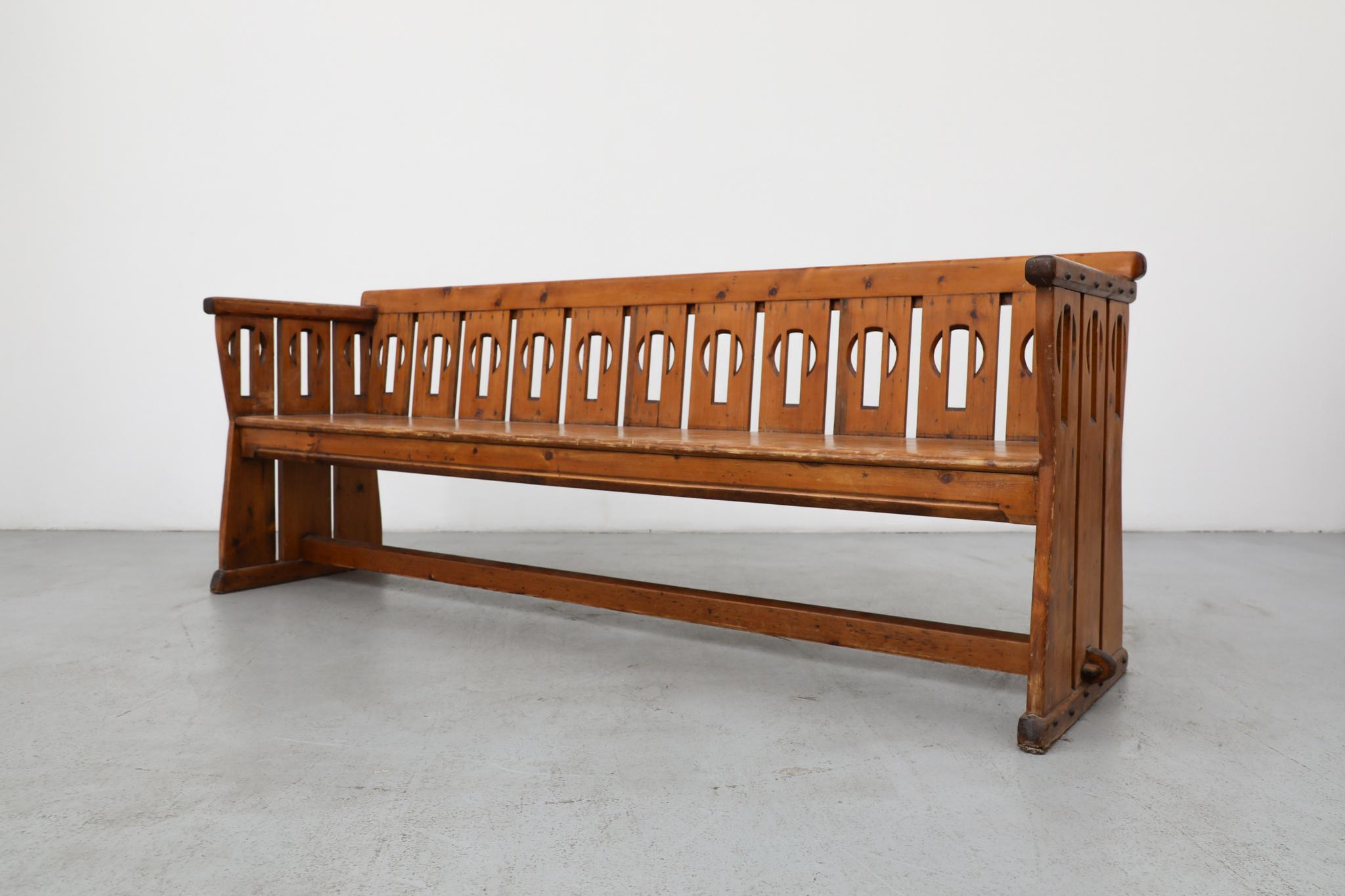 Bois Banc en bois décoré de l'école d'Amsterdam des années 1920 en vente
