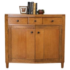 Used 1920's Amsterdam School Minimalist Oak Cabinet