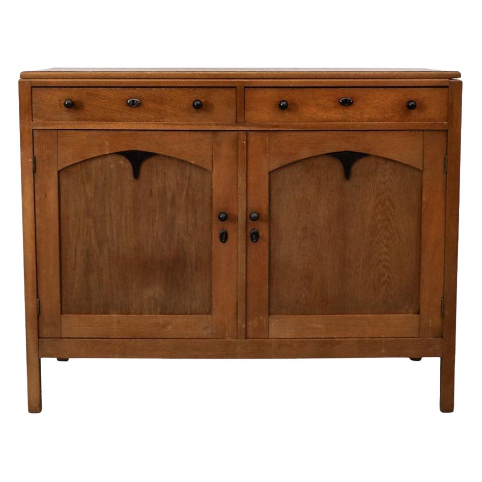 Cabinet o credenza in Oak Oak della scuola olandese Art Deco degli anni 
20, con accenti neri
