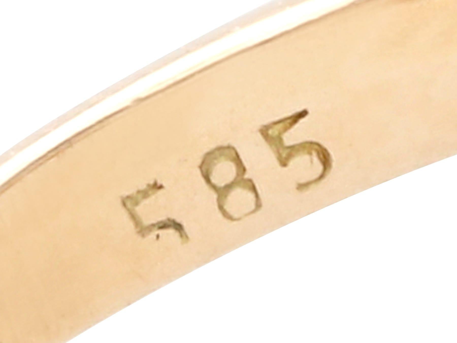 1920s 0.54 Carat Diamond and Pearl 14k Yellow Gold Ring For Sale 1