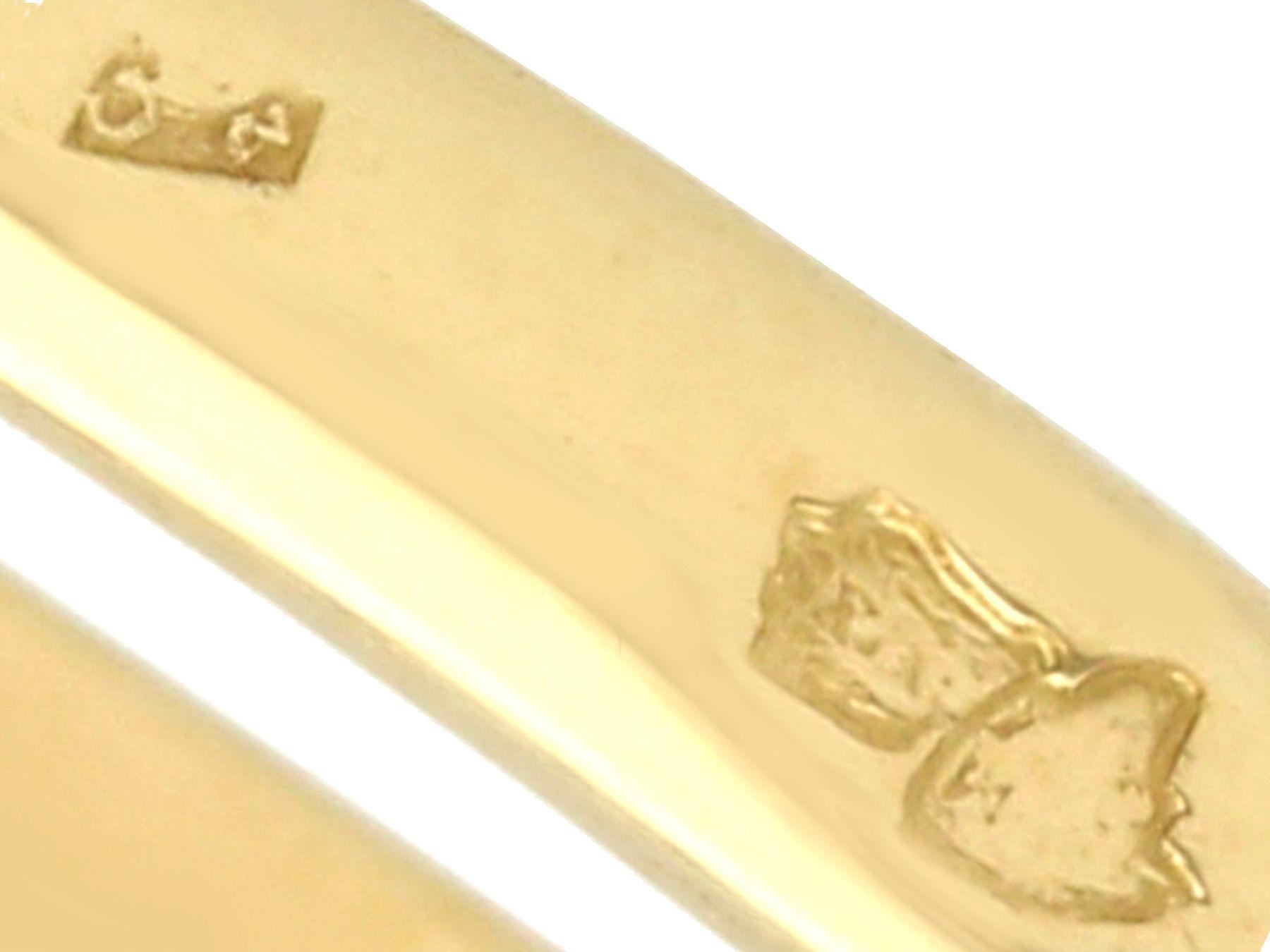 Taille vieille Europe Bague de fiançailles solitaire en or jaune et diamant de 1,07 carat datant des années 1920 en vente