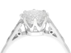 1920s Antique 1.12 Carat Diamond and White Gold Solitaire Engagement Ring