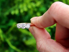 1920s 1.14 Carat Diamond and 9k Yellow Gold Trilogy Ring