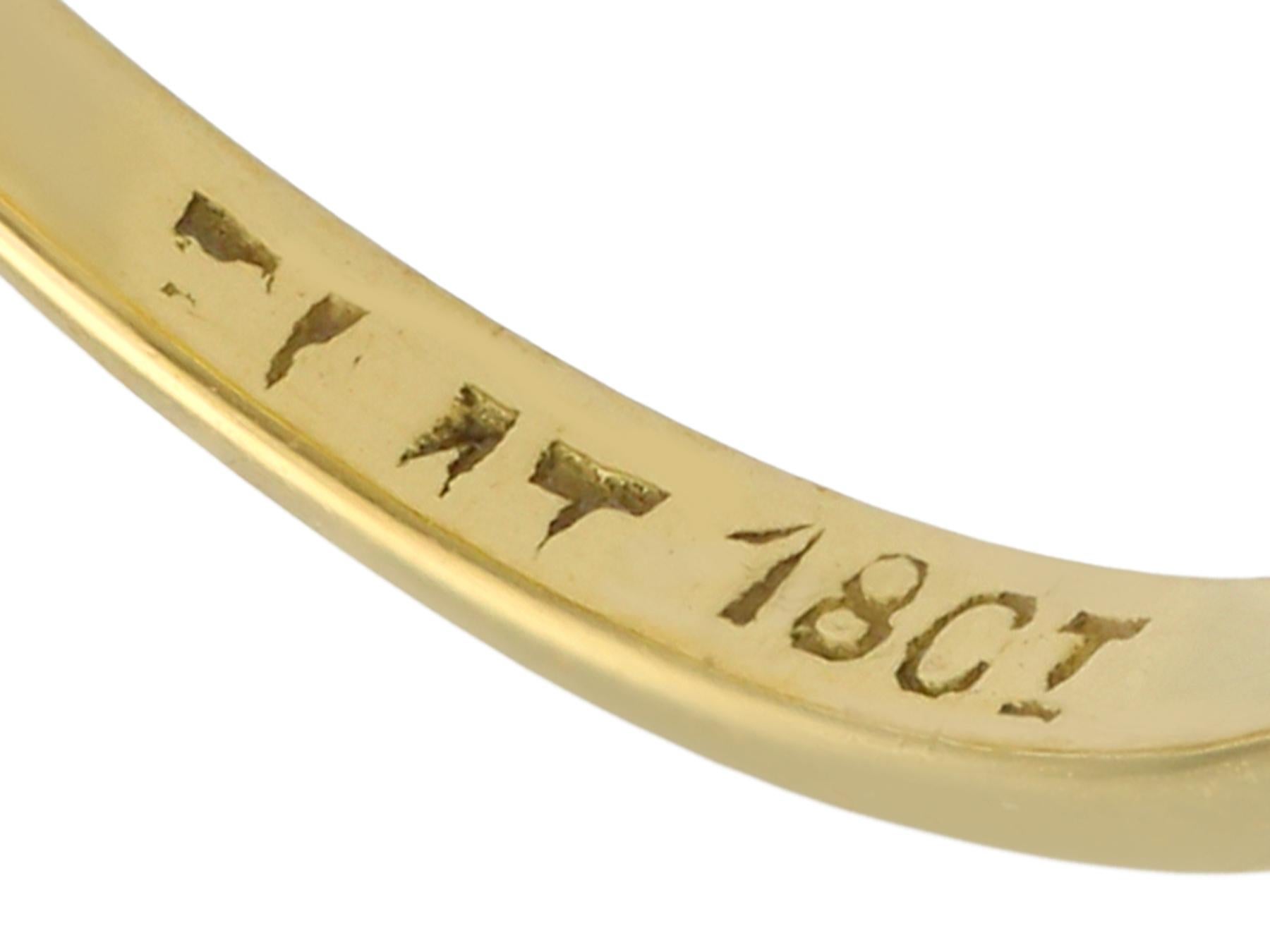 1920s Antique 1.25 Carat Diamond and Yellow Gold Platinum Set Solitaire Ring 1