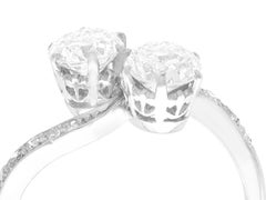 1920s Antique 1.53 Carat Diamond and Platinum Twist Engagement Ring