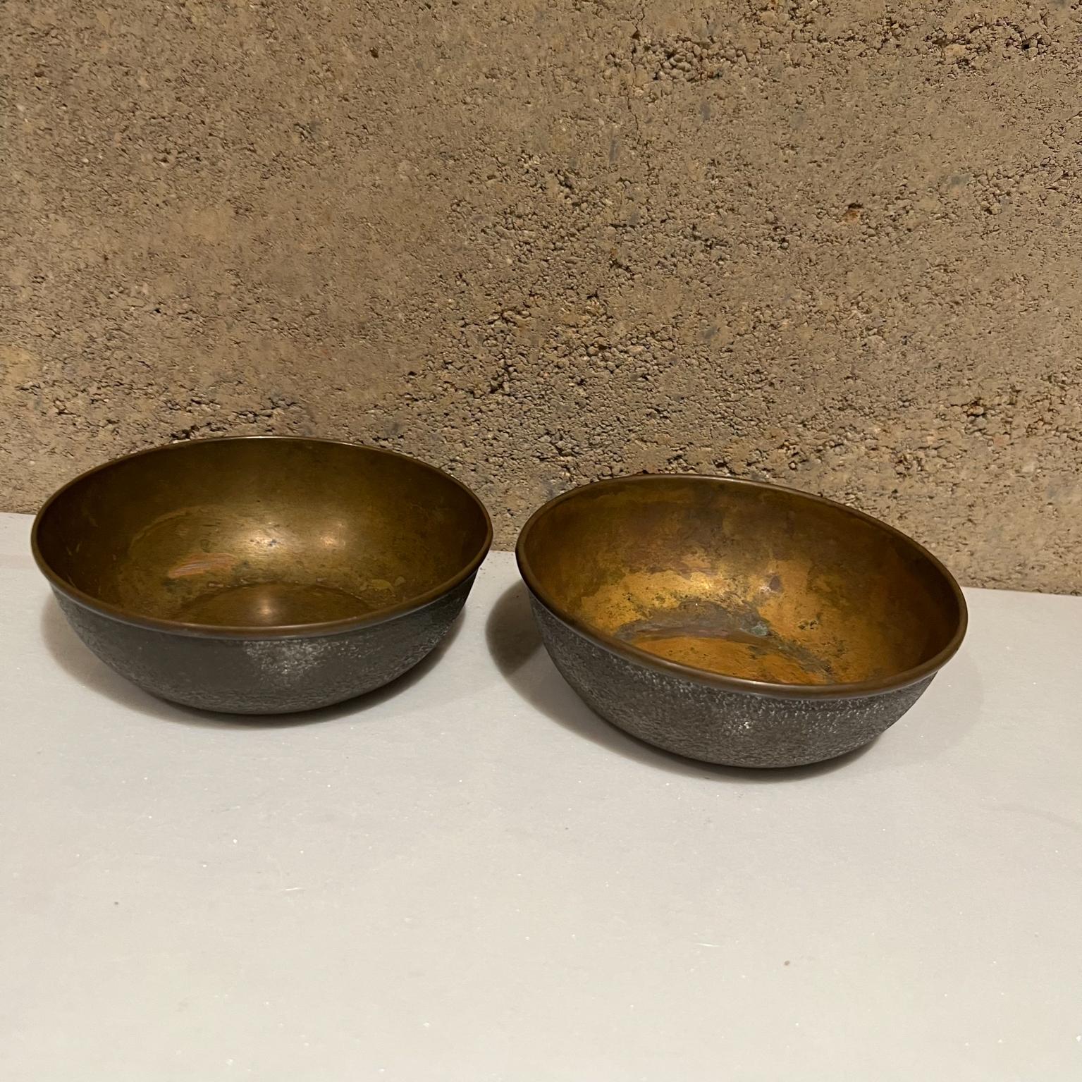 English 1920s Antique Art Deco Brass Bowls by Corfalgar London England For Sale