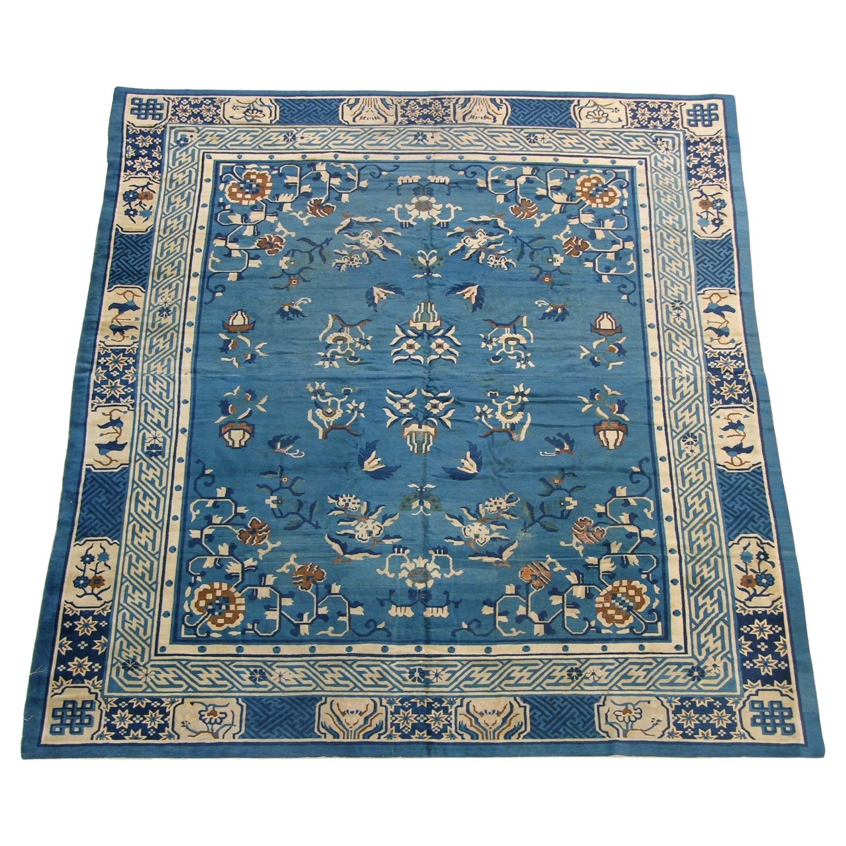 1920s Antique Art Deco Chinese Rug For Sale