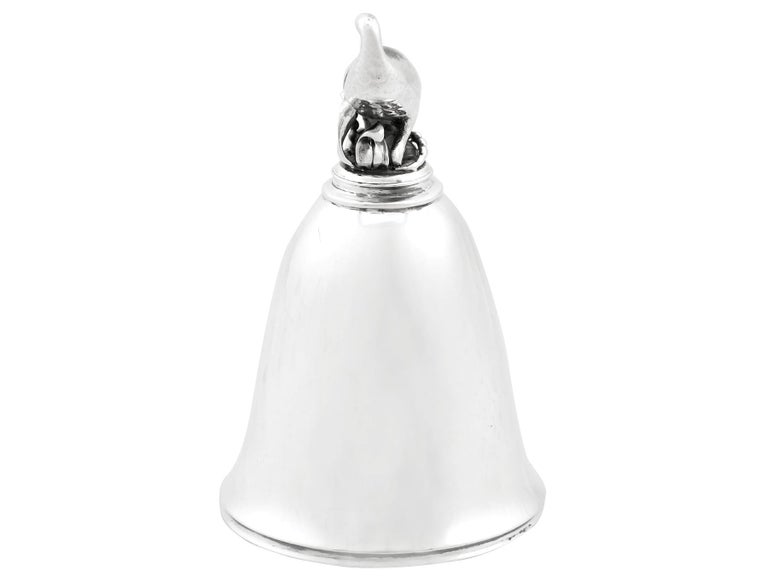 1920s Antique Arts and Crafts Danish Sterling Silver Table Bell For ...