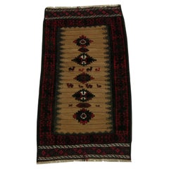 1920s Antique Baluch Sofre Traditional Design Rug 4'7''x2'6''