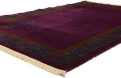 1920s Antique Chinese Art Deco Rug, Decadent Allure Meets Captivating Opulence