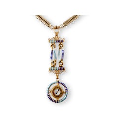 1920s Antique Compass Watch Fob Necklace