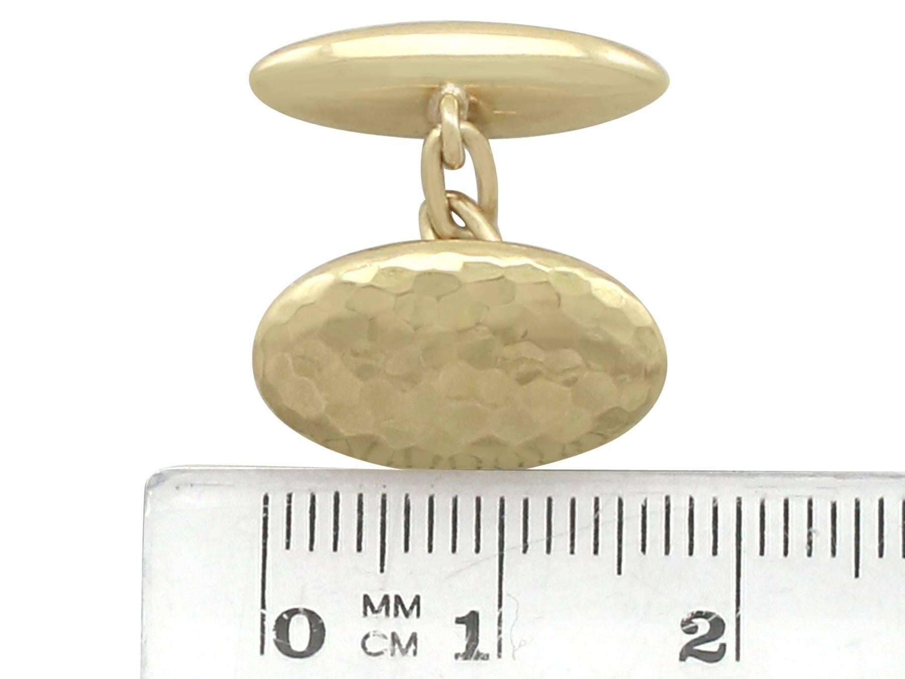 1920s Antique Cufflinks in Yellow Gold In Excellent Condition For Sale In Jesmond, Newcastle Upon Tyne
