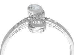 1920s Antique Diamond and White Gold Twist Engagement Ring