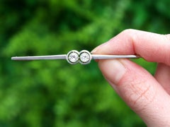 1920s Antique Diamond and Yellow Gold Bar Brooch